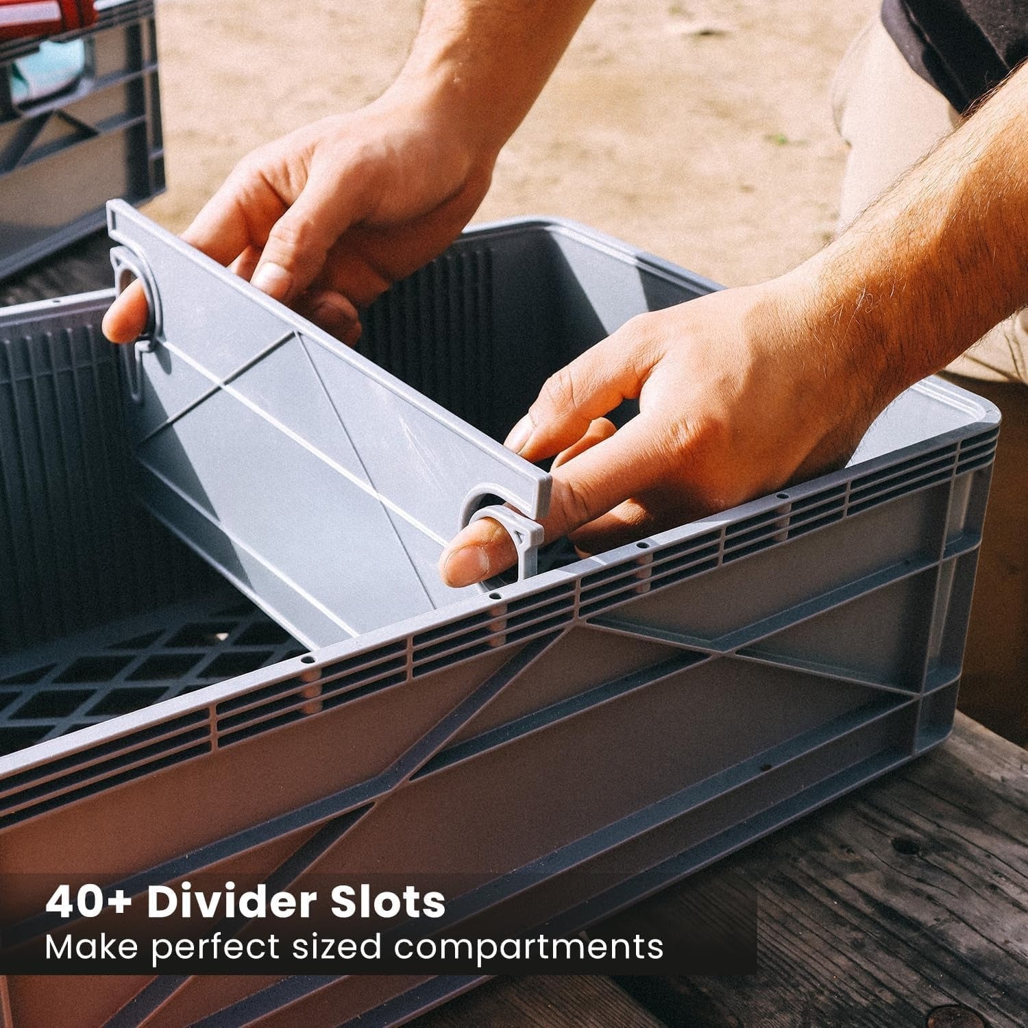 4-Pack Quarter Clear Stackable Storage Bins