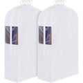 2 Pack White 40in Cotton Garment Bags