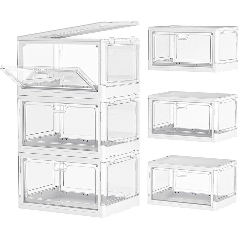 3 Pack Clear Storage Bins with Lids