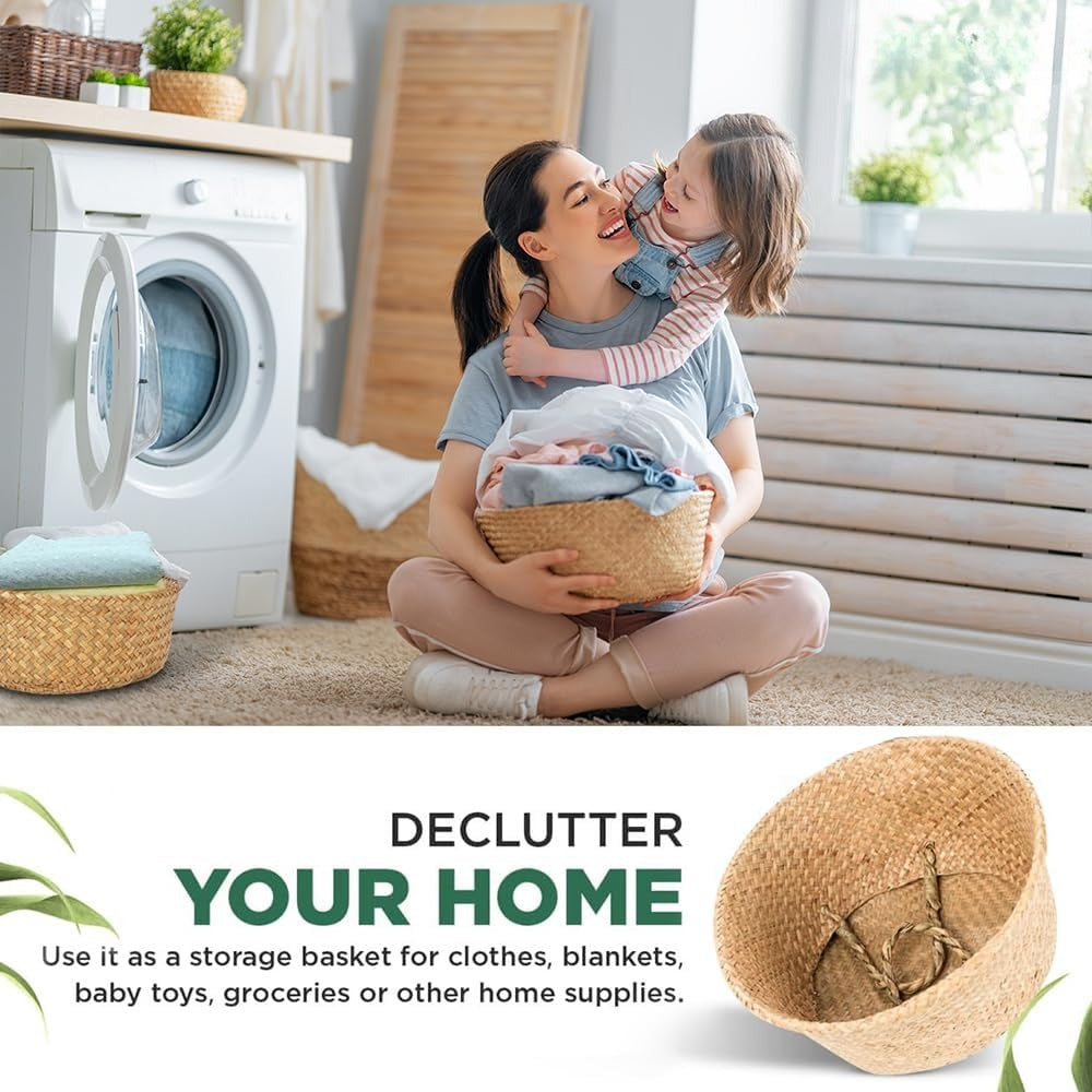 Large Seagrass Woven Plant Basket
