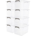 8 Packs 44.4 QT Clear Storage Bins