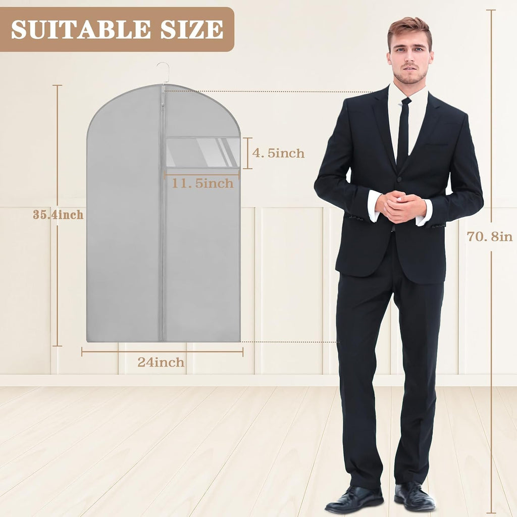 20 Pack Gray 40-inch Garment Bags