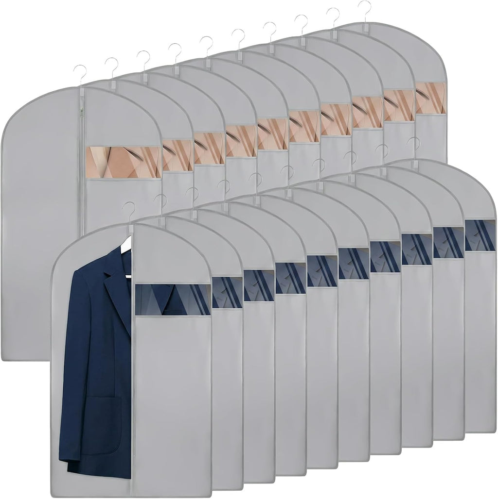 20 Pack Gray 40-inch Garment Bags