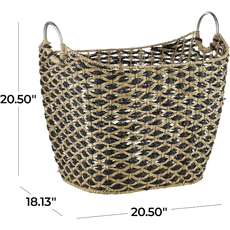79 Brown Seagrass Storage Basket