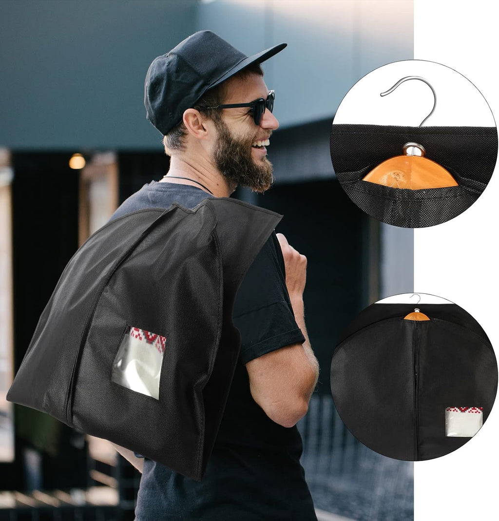 24 Pack Black Garment Bags