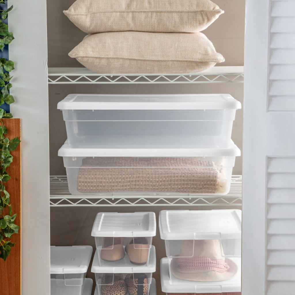 10-Pack 28 Quart Clear Storage Boxes