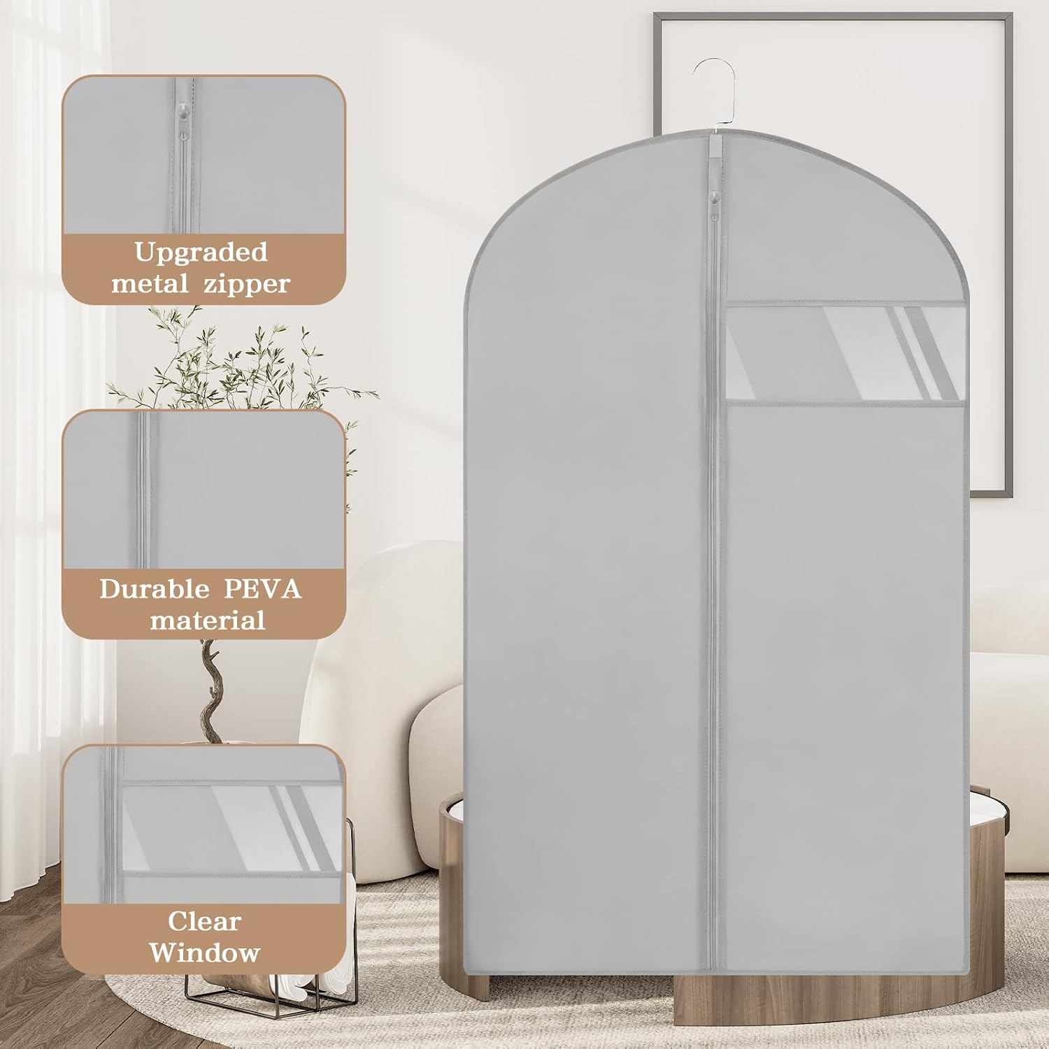 20 Pack Gray 40-inch Garment Bags