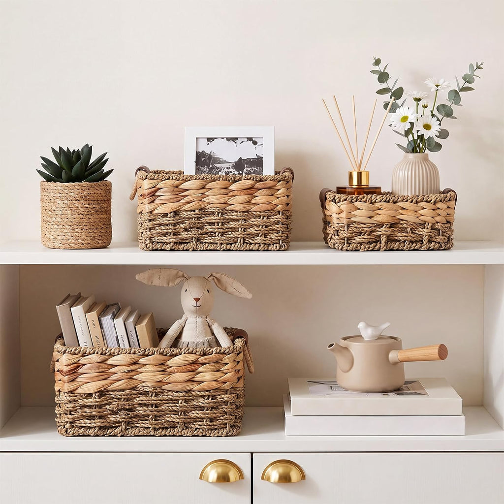 3 Pack Natural Seagrass Baskets