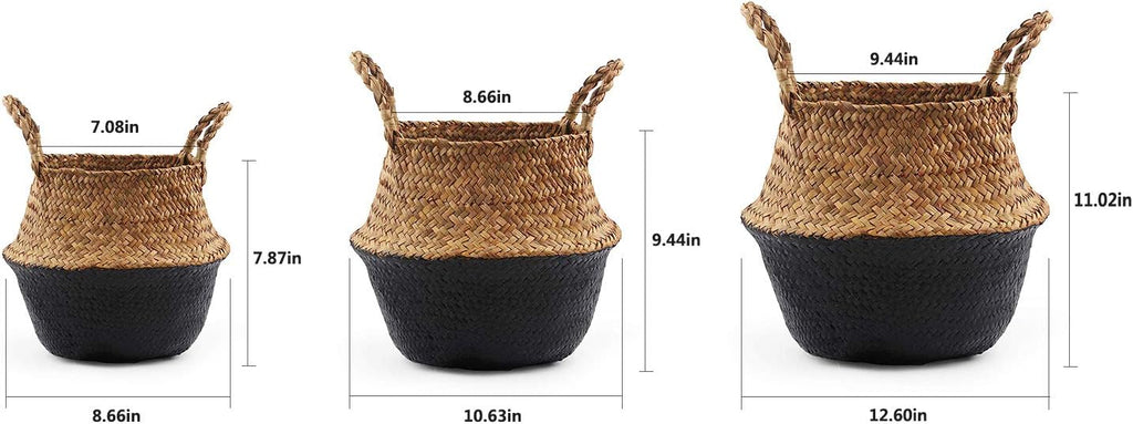 Black Seagrass Belly Basket