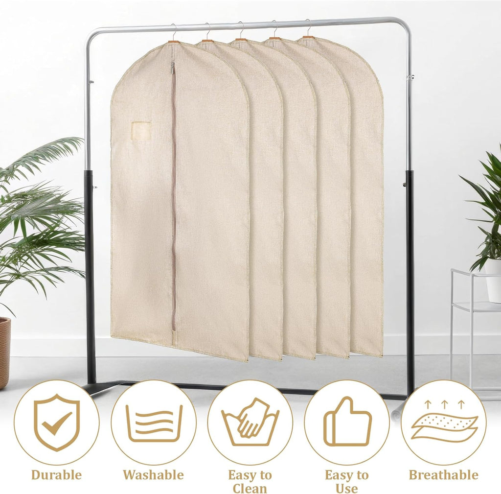 5 Packs 40" Cotton Garment Bags