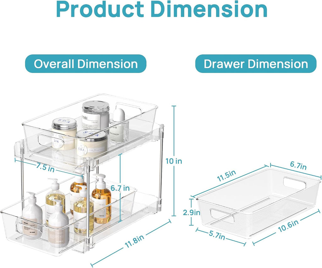 2 Pack Under Sink Organizer