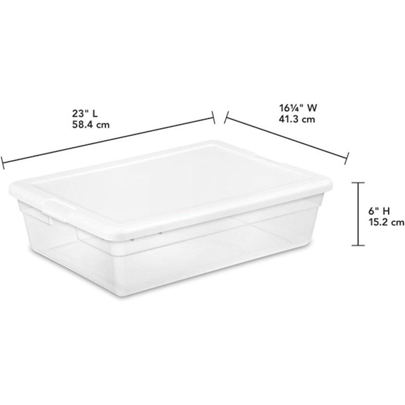 10-Pack 28 Quart Clear Storage Boxes