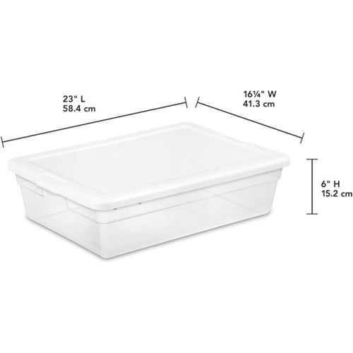 10-Pack 28 Quart Clear Storage Boxes