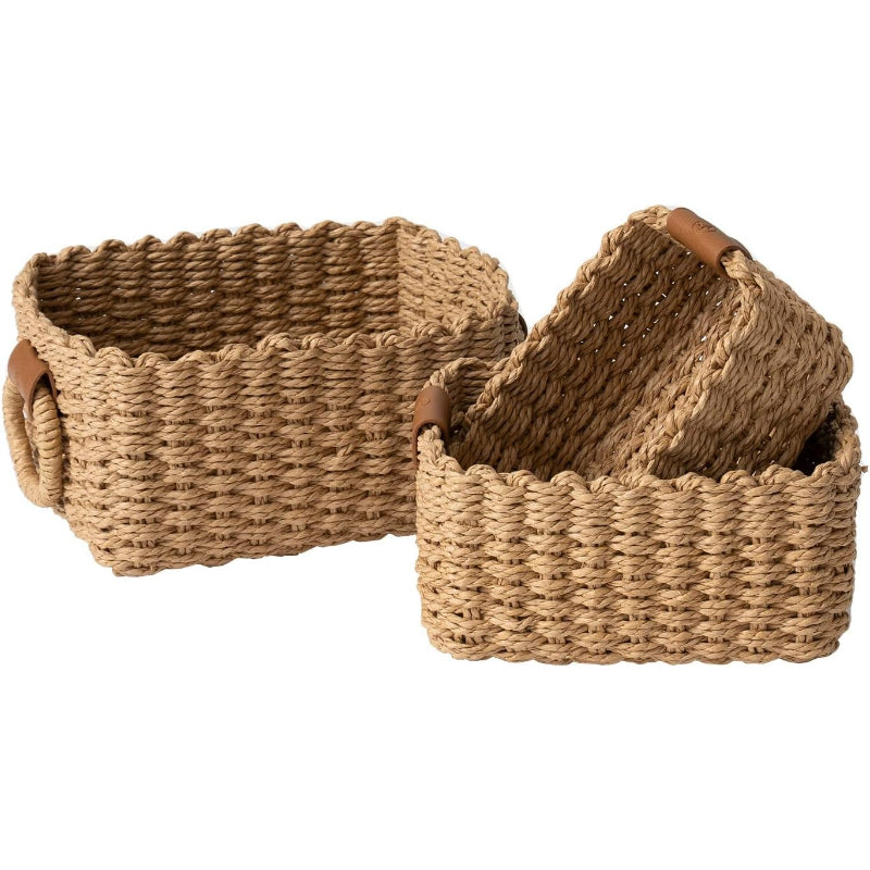 3 Pack Small Wicker Baskets