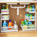 2-Pack White 3 Tier Under Sink Organizer