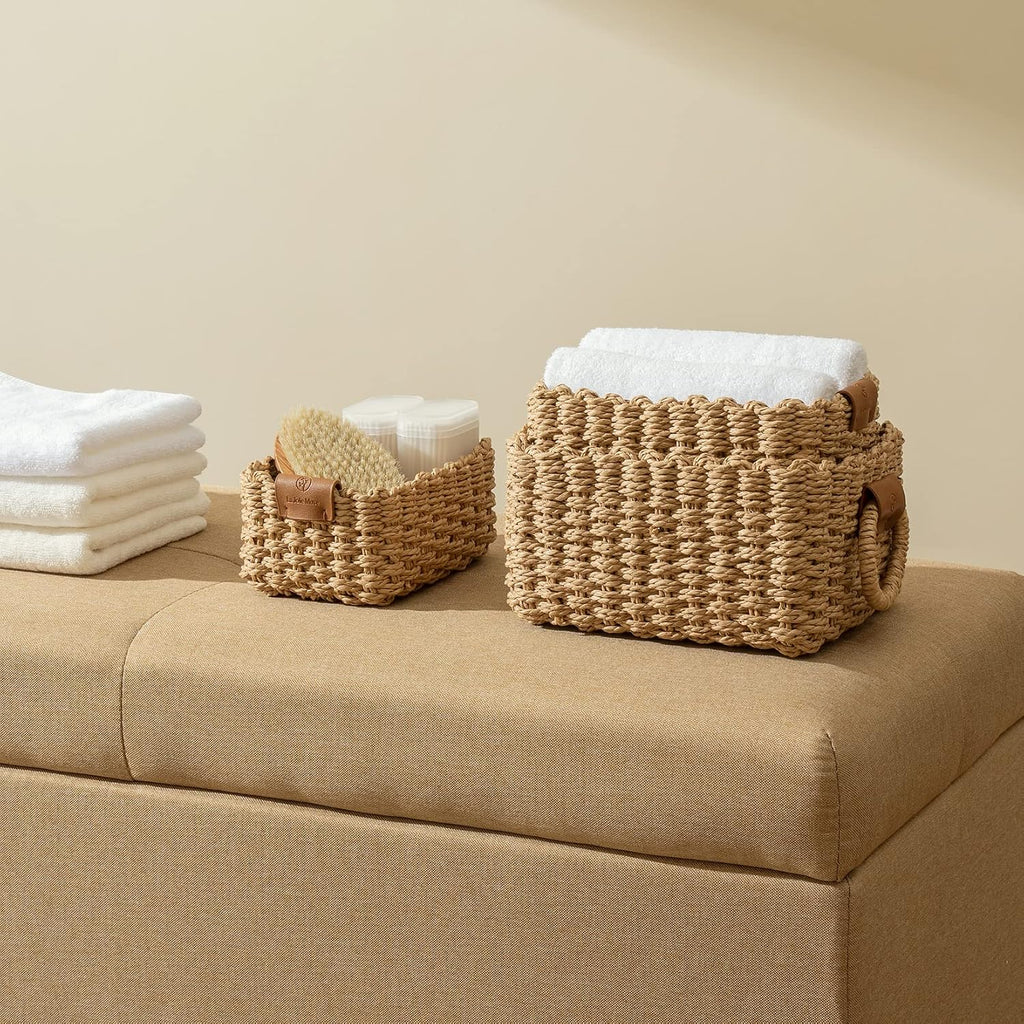 3 Pack Small Wicker Baskets