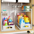2-Pack L-Shaped Under Sink Organizer
