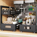 2 Pack Black 19IN-Depth Under Sink Organizer