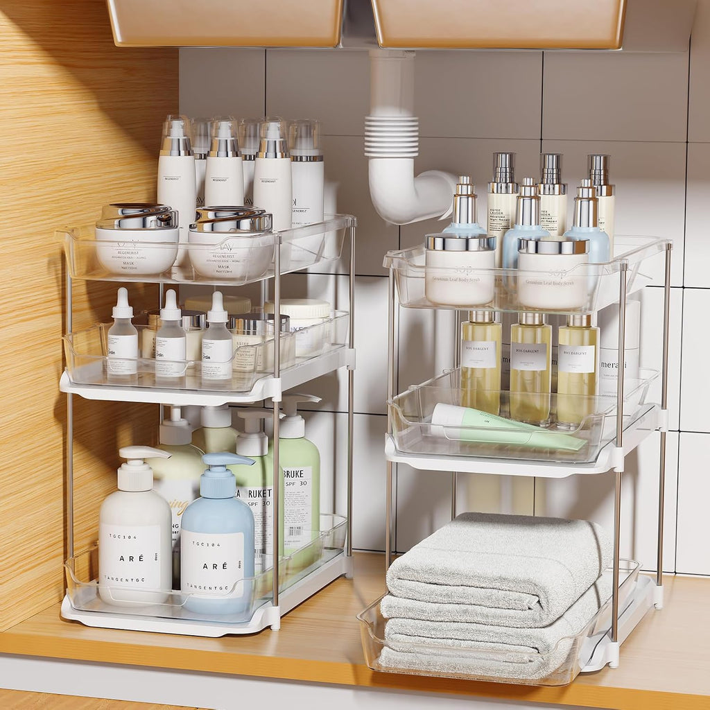 2 Sets 3-Tier Under Sink Organizers
