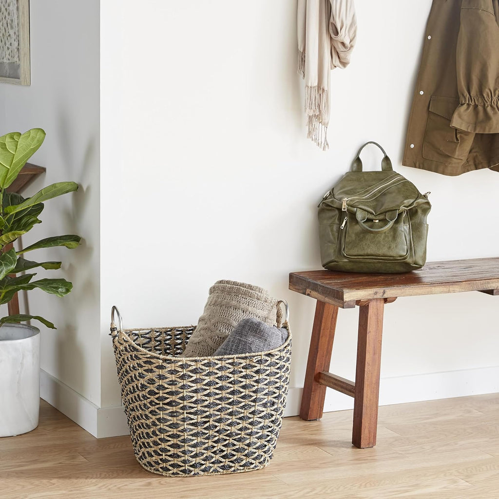 79 Brown Seagrass Storage Basket