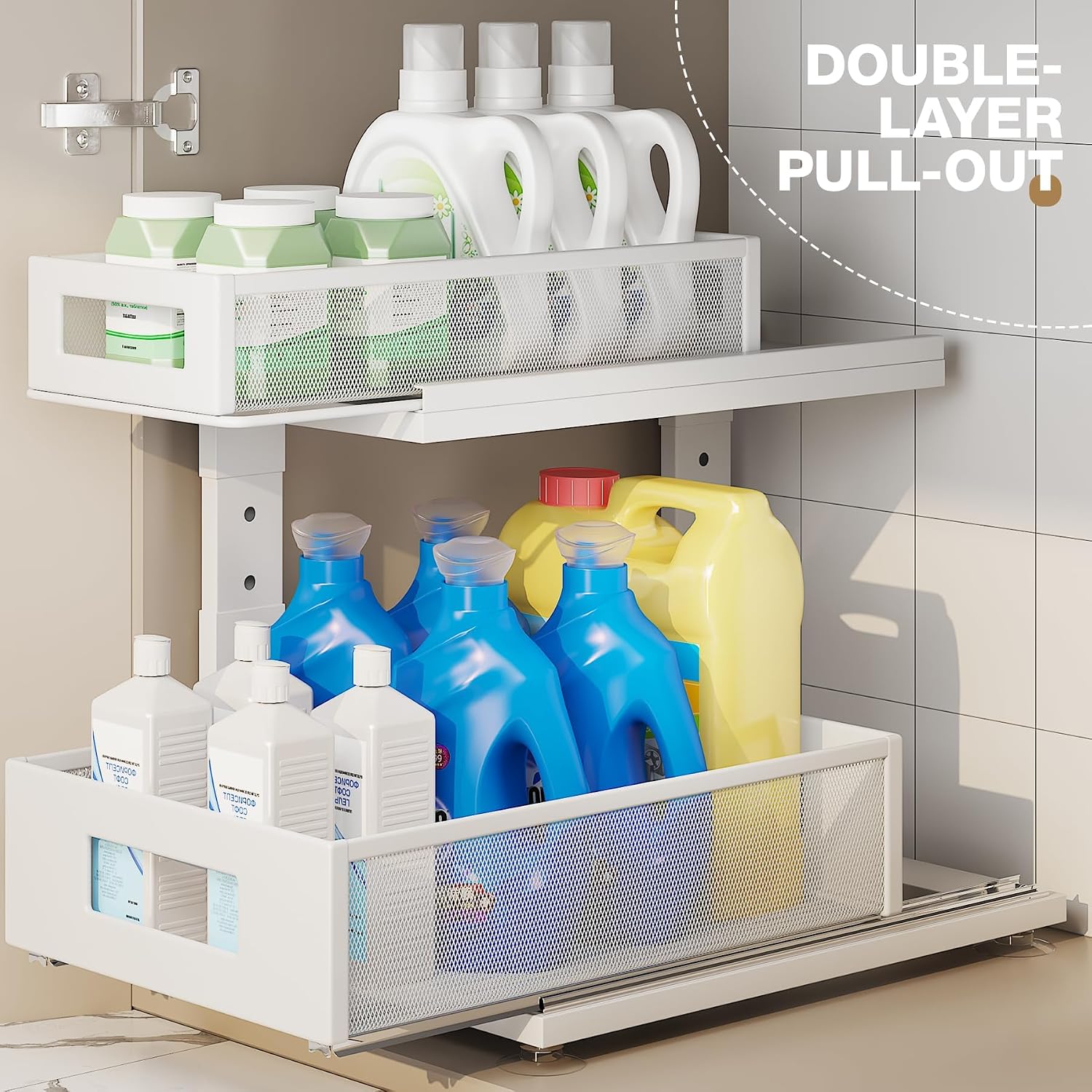 2 Pack 2-Tier Under Sink Organizer