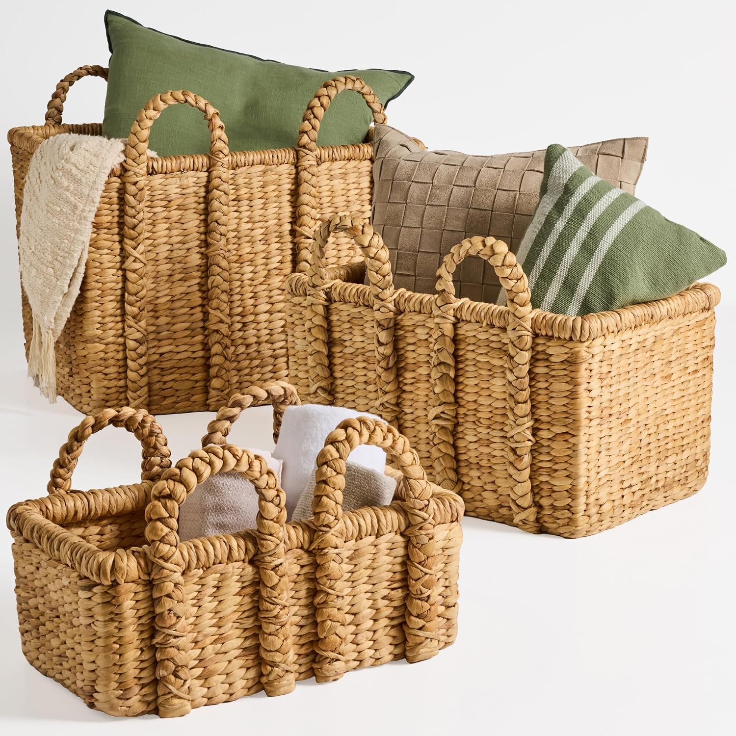 3Pc Chunky Wicker Baskets
