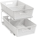 White 2 Tier Under Sink Drawer
