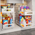 2 Pack White 2 Tier Under Sink Organizer