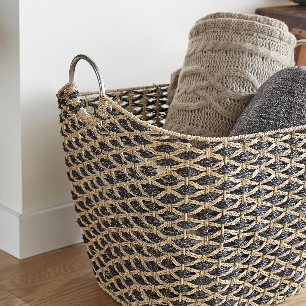 79 Brown Seagrass Storage Basket