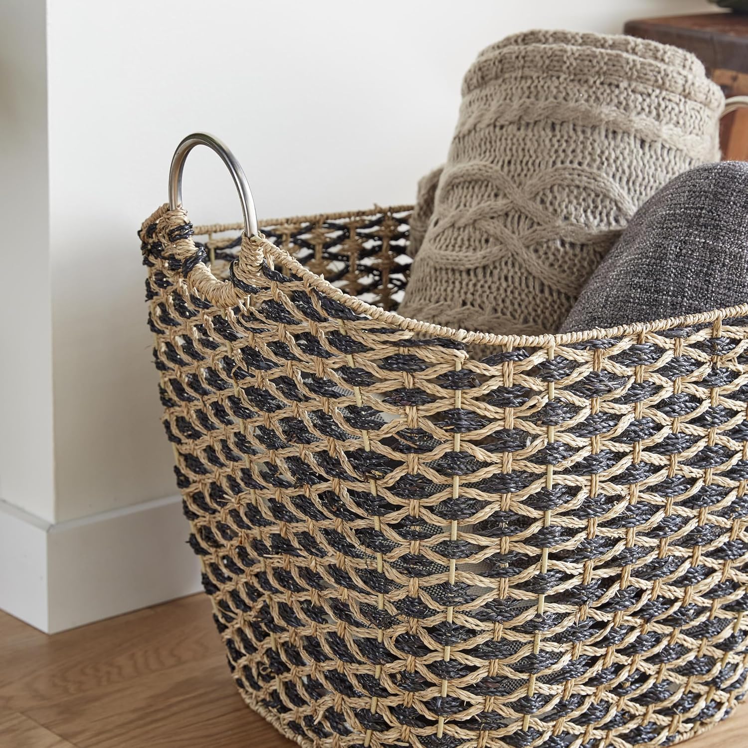 79 Brown Seagrass Storage Basket