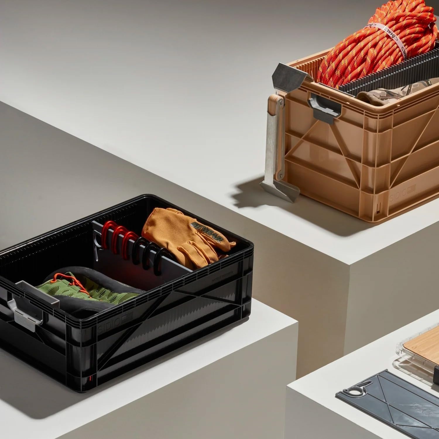 4-Pack Quarter Clear Stackable Storage Bins
