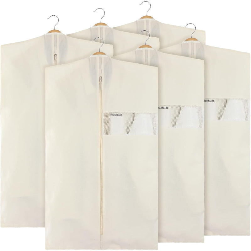 6 Pcs 40in Cotton Garment Bags
