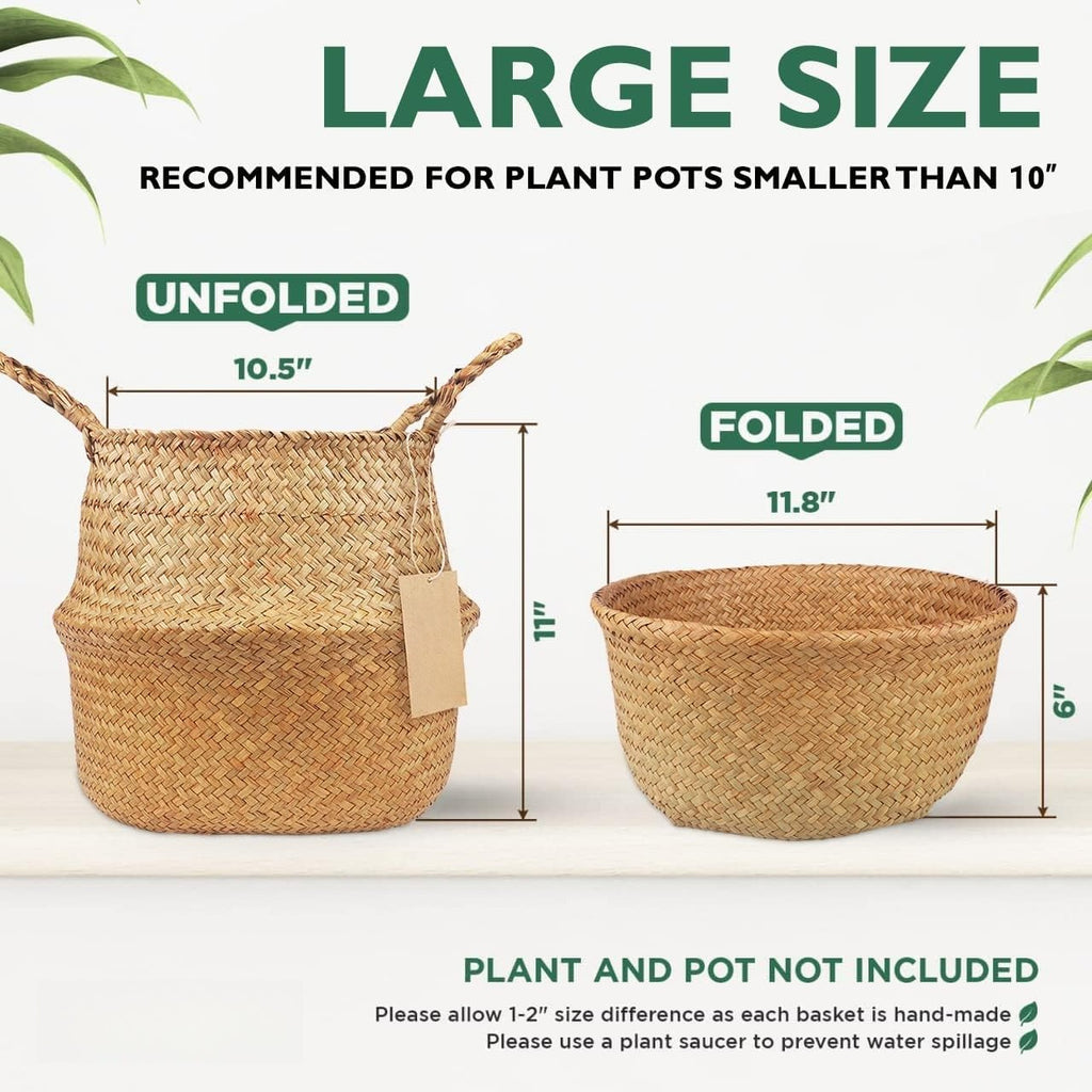 Large Seagrass Woven Plant Basket
