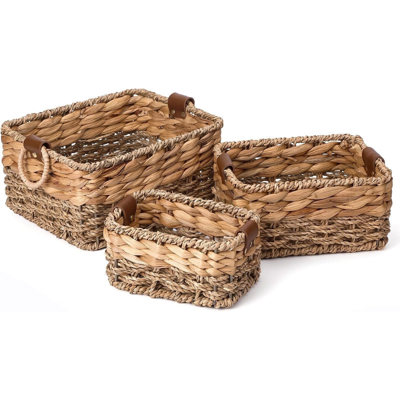 3 Pack Natural Seagrass Baskets