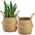 2 Pack Large Seagrass Woven Basket